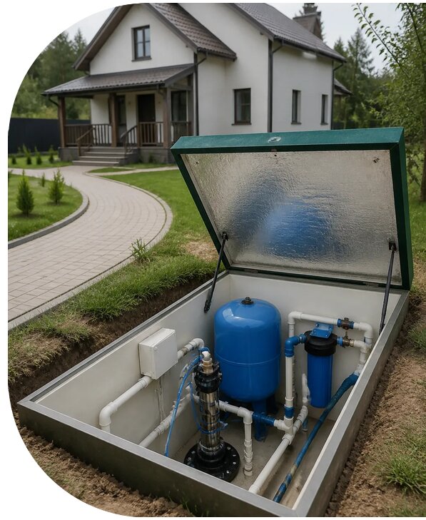 Автономное водоснабжение дома в Азнакаеве от 153930 р. | АПаруса-Знк