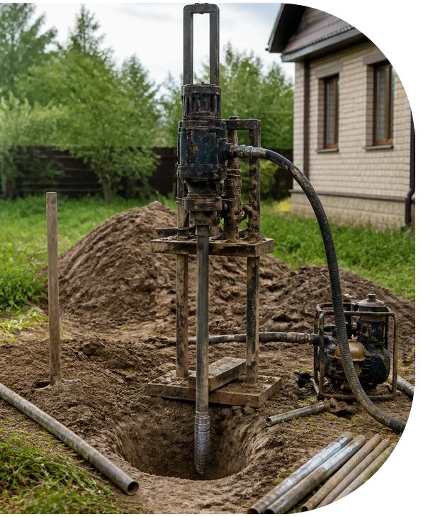 Бурение и обустройство абиссинской скважины в Азнакаеве